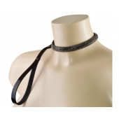 Эффектный сверкающий ошейник с поводком  Гламур - Sitabella - купить с доставкой в Дзержинске