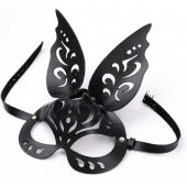 Черная ажурная маска  Зайка  с ушками - Crazy Handmade - купить с доставкой в Дзержинске