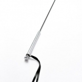 Черный кожаный стек с гладкой ручкой - 55 см. - Crazy Handmade - купить с доставкой в Дзержинске