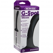 Черная изогнутая насадка Vac-U-Lock G-Spot - 16,5 см. - Doc Johnson - купить с доставкой в Дзержинске