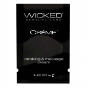 Крем для массажа и мастурбации Wicked Stroking and Massage Creme - 3 мл. - Wicked - купить с доставкой в Дзержинске