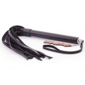 Черная кожаная плеть  Индиго  - 50 см. - Crazy Handmade - купить с доставкой в Дзержинске