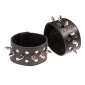 Чёрные напульсники с шипами и заклепками - Sitabella - купить с доставкой в Дзержинске