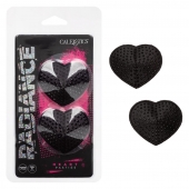 Черные пэстисы в форме сердечек Heart Pasties - California Exotic Novelties - купить с доставкой в Дзержинске