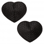 Черные пэстисы в форме сердечек Heart Pasties - California Exotic Novelties - купить с доставкой в Дзержинске