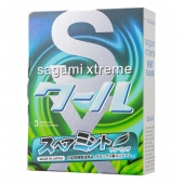 Презервативы Sagami Xtreme Mint с ароматом мяты - 3 шт. - Sagami - купить с доставкой в Дзержинске