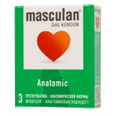 Презервативы анатомической формы Masculan Anatomic - 3 шт. - Masculan - купить с доставкой в Дзержинске