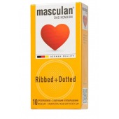 Презервативы с колечками и пупырышками Masculan Ribbed+Dotted - 10 шт. - Masculan - купить с доставкой в Дзержинске