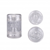 Прозрачный двусторонний мастурбатор Joy Cup - вагина и рот - Erokay - в Дзержинске купить с доставкой