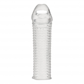 Текстурированная насадка на пенис Clear Textured Penis Enhancing Sleeve Extension - 16,5 см. - BlueLine - в Дзержинске купить с доставкой