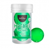 Лубрикант на масляной основе Hot Ball Beija Muito с ароматом мяты (2 шарика по 3 гр.) - HotFlowers - купить с доставкой в Дзержинске