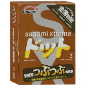 Презервативы Sagami Xtreme FEEL UP с точечной текстурой и линиями прилегания - 3 шт. - Sagami - купить с доставкой в Дзержинске