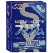 Розовые презервативы Sagami Xtreme FEEL FIT 3D - 3 шт. - Sagami - купить с доставкой в Дзержинске