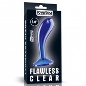 Синяя анальная втулка Flawless Clear Prostate Plug 6.0 - 15 см. - Lovetoy - в Дзержинске купить с доставкой