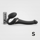 Черный безремневой страпон Multi Orgasm Size S с клиторальной стимуляцией - Strap-on-me - купить с доставкой в Дзержинске