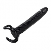 Чёрная насадка-фаллос для двойного проникновения INFLATABLE DILDO SLIM DONG  - 13,5 см. - Toyz4lovers - в Дзержинске купить с доставкой