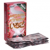 Презервативы Sagami Xtreme Strawberry c ароматом клубники - 10 шт. - Sagami - купить с доставкой в Дзержинске