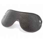 Коричневая кожаная маска на глаза на резинке - БДСМ Арсенал - купить с доставкой в Дзержинске