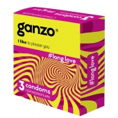 Презервативы с анестетиком для продления удовольствия Ganzo Long Love - 3 шт. - Ganzo - купить с доставкой в Дзержинске