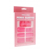 Набор из 7 розовых насадок на пенис ONE-A-DAY PENIS SLEEVES PINK - Seven Creations - в Дзержинске купить с доставкой