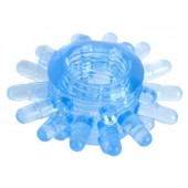 Голубая гелевая насадка с шипиками - Toyfa Basic - в Дзержинске купить с доставкой