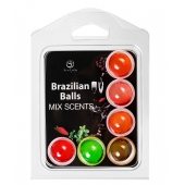 Набор из 6 шариков с ароматизированными массажными маслами Brazilian Balls - Secret Play - купить с доставкой в Дзержинске