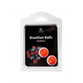 Набор из 2 шариков с массажным маслом Brazilian Balls с ароматом ягод - Secret Play - купить с доставкой в Дзержинске