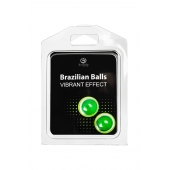 Набор из 2 шариков с массажным маслом Brazilian Balls с эффектом вибрации - Secret Play - купить с доставкой в Дзержинске