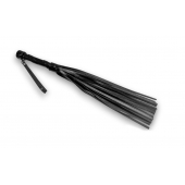 Черная кожаная плеть Gothic charm - 54 см. - БДСМ Арсенал - купить с доставкой в Дзержинске