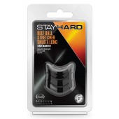 Черное эрекционное кольцо на мошонку Beef Ball Stretcher Snug X Long - Blush Novelties - в Дзержинске купить с доставкой