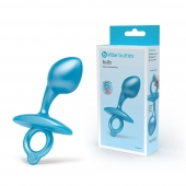 Голубая анальная пробка для массажа простаты Bulb Silicone Prostate Plug - 10,7 см. - b-Vibe - в Дзержинске купить с доставкой