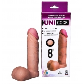 Фаллическая насадка для страпона UNICOCK 8  - 20 см. - LOVETOY (А-Полимер) - купить с доставкой в Дзержинске