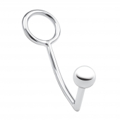 Кольцо на пенис с анальным стимулятором Stainless Steel Anal Hook   Cock Ring - BlueLine - в Дзержинске купить с доставкой