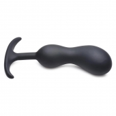 Черный массажер простаты с утяжелителями Premium Silicone Weighted Prostate Plug Large - 18,8 см. - XR Brands - в Дзержинске купить с доставкой