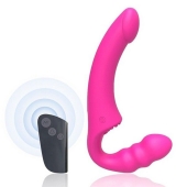 Розовый безремневой страпон Straples Strap-On Dildo - Erokay - купить с доставкой в Дзержинске