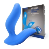 Синий вибромассажер простаты 3,5’’ Curve P-spot Massager - 12 см. - Erokay - в Дзержинске купить с доставкой