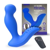 Синий вибромассажер простаты 3,5’’ Remote Control P-spot Massager - 12,5 см. - Erokay - в Дзержинске купить с доставкой