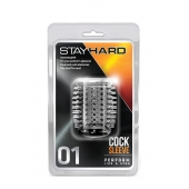 Прозрачная насадка с шипами STAY HARD COCK SLEEVE 01 CLEAR - Blush Novelties - в Дзержинске купить с доставкой