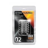 Прозрачная насадка на пенис с шишечками STAY HARD COCK SLEEVE 02 CLEAR - Blush Novelties - в Дзержинске купить с доставкой