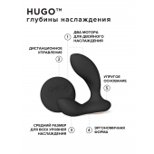 Черный вибромассажер простаты с пультом ДУ Hugo 2 Remote - Lelo - в Дзержинске купить с доставкой