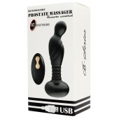 Черный массажер простаты с вибрацей и возвратно-поступательными движениями - Boys of Toys - в Дзержинске купить с доставкой