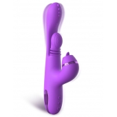 Фиолетовый вибратор с тройной стимуляцией Intimotion Pulse Pro - 24 см. - Pipedream