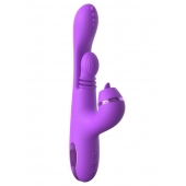 Фиолетовый вибратор с тройной стимуляцией Intimotion Pulse Pro - 24 см. - Pipedream