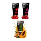 Набор из 3 съедобных лубрикантов JUJU (клубника, малина, тропические фрукты) - JuJu - купить с доставкой в Дзержинске