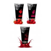 Набор из 3 съедобных лубрикантов JUJU (клубника, малина, вишня) - JuJu - купить с доставкой в Дзержинске