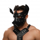 Черная кожаная маска «Собака» - Crazy Handmade - купить с доставкой в Дзержинске