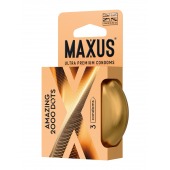Точечные презервативы MAXUS 2000 Amazing Dots с железным кейсом - 3 шт. - Maxus - купить с доставкой в Дзержинске