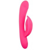 Розовый перезаряжаемый вибромассажер Sidney с функцией поглаживания - 19,5 см. - Baile