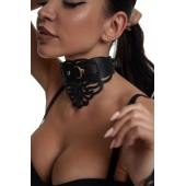 Фигурный чокер с узорами и золотистой фурнитурой - Crazy Handmade - купить с доставкой в Дзержинске