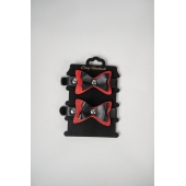 Черно-красные кожаные наручники с бантиками - Crazy Handmade - купить с доставкой в Дзержинске